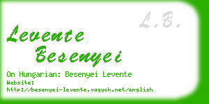 levente besenyei business card